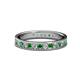 1 - Livia 2.00 mm Green Garnet and Diamond Eternity Band 