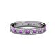 1 - Livia 2.00 mm Amethyst and Diamond Eternity Band 