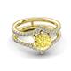 4 - Zaria 1.49 ctw Natural Yellow Sapphire (6.00 mm) accented Lab Grown Diamonds Women Engagement Ring 