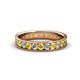 1 - Livia 2.40 mm Yellow Sapphire and Diamond Eternity Band 