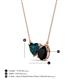3 - Zuri 1.70 ctw Heart Shape London Blue Topaz with Pear Shape Black Onyx Toi Et Moi Women Pendant Necklace 
