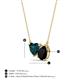 3 - Zuri 1.70 ctw Heart Shape London Blue Topaz with Pear Shape Black Onyx Toi Et Moi Women Pendant Necklace 