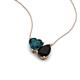 4 - Zuri 1.70 ctw Heart Shape London Blue Topaz with Pear Shape Black Onyx Toi Et Moi Women Pendant Necklace 
