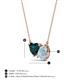 3 - Zuri 1.60 ctw Heart Shape London Blue Topaz with Pear Shape Aquamarine Toi Et Moi Women Pendant Necklace 