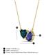3 - Zuri 1.60 ctw Heart Shape London Blue Topaz with Pear Shape Iolite Toi Et Moi Women Pendant Necklace 