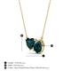 3 - Zuri 1.85 ctw Heart with Pear Shape London Blue Topaz Toi Et Moi Women Pendant Necklace 