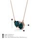 3 - Zuri 1.85 ctw Heart with Pear Shape London Blue Topaz Toi Et Moi Women Pendant Necklace 