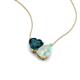 4 - Zuri 1.35 ctw Heart Shape London Blue Topaz with Pear Shape Opal Toi Et Moi Women Pendant Necklace 