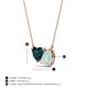 3 - Zuri 1.35 ctw Heart Shape London Blue Topaz with Pear Shape Opal Toi Et Moi Women Pendant Necklace 