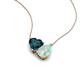 4 - Zuri 1.35 ctw Heart Shape London Blue Topaz with Pear Shape Opal Toi Et Moi Women Pendant Necklace 