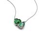 4 - Zuri 1.61 ctw Heart Shape Created Emerald with Pear Shape Created Alexandrite Toi Et Moi Women Pendant Necklace 