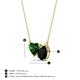 3 - Zuri 1.45 ctw Heart Shape Created Emerald with Pear Shape Black Onyx Toi Et Moi Women Pendant Necklace 