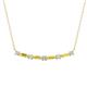 1 - Nayla 0.90 ctw Lab Grown Diamonds Round with Baguette Created Yellow Sapphire Alternating Women Bar Pendant Necklace 