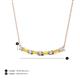 3 - Nayla 0.90 ctw Lab Grown Diamonds Round with Baguette Created Yellow Sapphire Alternating Women Bar Pendant Necklace 