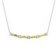 1 - Nayla 0.90 ctw Lab Grown Diamonds Round with Baguette Created Yellow Sapphire Alternating Women Bar Pendant Necklace 