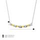 3 - Nayla 0.90 ctw Lab Grown Diamonds Round with Baguette Created Yellow Sapphire Alternating Women Bar Pendant Necklace 