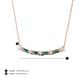 3 - Nayla 0.78 ctw Lab Grown Diamonds Round with Baguette Created Alexandrite Alternating Women Bar Pendant Necklace 