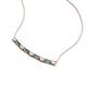 4 - Nayla 0.78 ctw Lab Grown Diamonds Round with Baguette Created Alexandrite Alternating Women Bar Pendant Necklace 