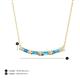 3 - Nayla 0.74 ctw Lab Grown Diamonds Round with Baguette Blue Topaz Alternating Women Bar Pendant Necklace 