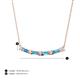 3 - Nayla 0.74 ctw Lab Grown Diamonds Round with Baguette Blue Topaz Alternating Women Bar Pendant Necklace 