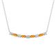 1 - Nayla 0.66 ctw Lab Grown Diamonds Round with Baguette Citrine Alternating Women Bar Pendant Necklace 