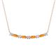 1 - Nayla 0.66 ctw Lab Grown Diamonds Round with Baguette Citrine Alternating Women Bar Pendant Necklace 