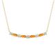 1 - Nayla 0.66 ctw Lab Grown Diamonds Round with Baguette Citrine Alternating Women Bar Pendant Necklace 