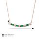 3 - Nayla 0.58 ctw Lab Grown Diamonds Round with Baguette Emerald Alternating Women Bar Pendant Necklace 