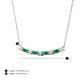 3 - Nayla 0.58 ctw Lab Grown Diamonds Round with Baguette Emerald Alternating Women Bar Pendant Necklace 
