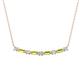 1 - Nayla 0.78 ctw Lab Grown Diamonds Round with Baguette Peridot Alternating Women Bar Pendant Necklace 