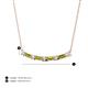 3 - Nayla 0.78 ctw Lab Grown Diamonds Round with Baguette Peridot Alternating Women Bar Pendant Necklace 