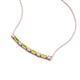 4 - Nayla 0.78 ctw Lab Grown Diamonds Round with Baguette Peridot Alternating Women Bar Pendant Necklace 