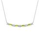 1 - Nayla 0.78 ctw Lab Grown Diamonds Round with Baguette Peridot Alternating Women Bar Pendant Necklace 