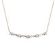1 - Nayla 0.62 ctw Lab Grown Diamonds Round with Baguette Alternating Women Bar Pendant Necklace 
