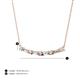3 - Nayla 0.62 ctw Lab Grown Diamonds Round with Baguette Alternating Women Bar Pendant Necklace 