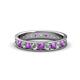 1 - Livia 2.70 mm Amethyst and Diamond Eternity Band 