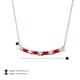 3 - Nayla 0.86 ctw Natural Diamonds Round with Baguette Ruby Alternating Women Bar Pendant Necklace 