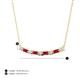 3 - Nayla 0.86 ctw Natural Diamonds Round with Baguette Ruby Alternating Women Bar Pendant Necklace 