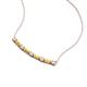 4 - Nayla 0.90 ctw Natural Diamonds Round with Baguette Created Yellow Sapphire Alternating Women Bar Pendant Necklace 