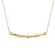 1 - Nayla 0.90 ctw Natural Diamonds Round with Baguette Created Yellow Sapphire Alternating Women Bar Pendant Necklace 