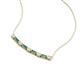 4 - Nayla 0.78 ctw Natural Diamonds Round with Baguette Created Alexandrite Alternating Women Bar Pendant Necklace 