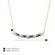 3 - Nayla 0.78 ctw Natural Diamonds Round with Baguette Created Alexandrite Alternating Women Bar Pendant Necklace 