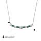 3 - Nayla 0.78 ctw Natural Diamonds Round with Baguette Created Alexandrite Alternating Women Bar Pendant Necklace 