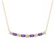1 - Nayla 0.66 ctw Natural Diamonds Round with Baguette Amethyst Alternating Women Bar Pendant Necklace 