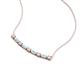 4 - Nayla 0.66 ctw Natural Diamonds Round with Baguette Aquamarine Alternating Women Bar Pendant Necklace 