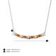 3 - Nayla 0.66 ctw Natural Diamonds Round with Baguette Citrine Alternating Women Bar Pendant Necklace 