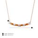 3 - Nayla 0.66 ctw Natural Diamonds Round with Baguette Citrine Alternating Women Bar Pendant Necklace 