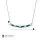 3 - Nayla 0.74 ctw Natural Diamonds Round with Baguette London Blue Topaz Alternating Women Bar Pendant Necklace 