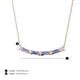 3 - Nayla 0.70 ctw Natural Diamonds Round with Baguette Tanzanite Alternating Women Bar Pendant Necklace 