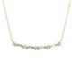 1 - Nayla 0.62 ctw Natural Diamonds Round with Baguette Diamond Alternating Women Bar Pendant Necklace 